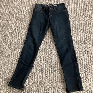 Refuge dark wash jeans with zippered ankle